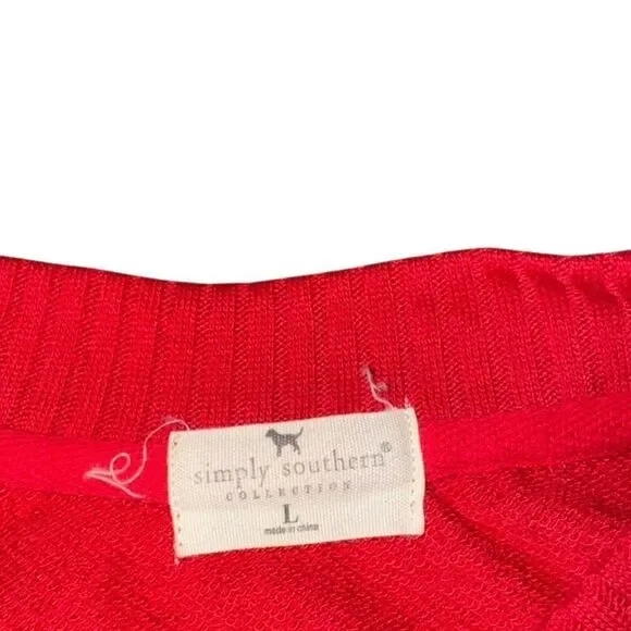 Simply Southern Women's Falala Holiday Long Sleeve Sweatshirt Size Large - Picture 3 of 7